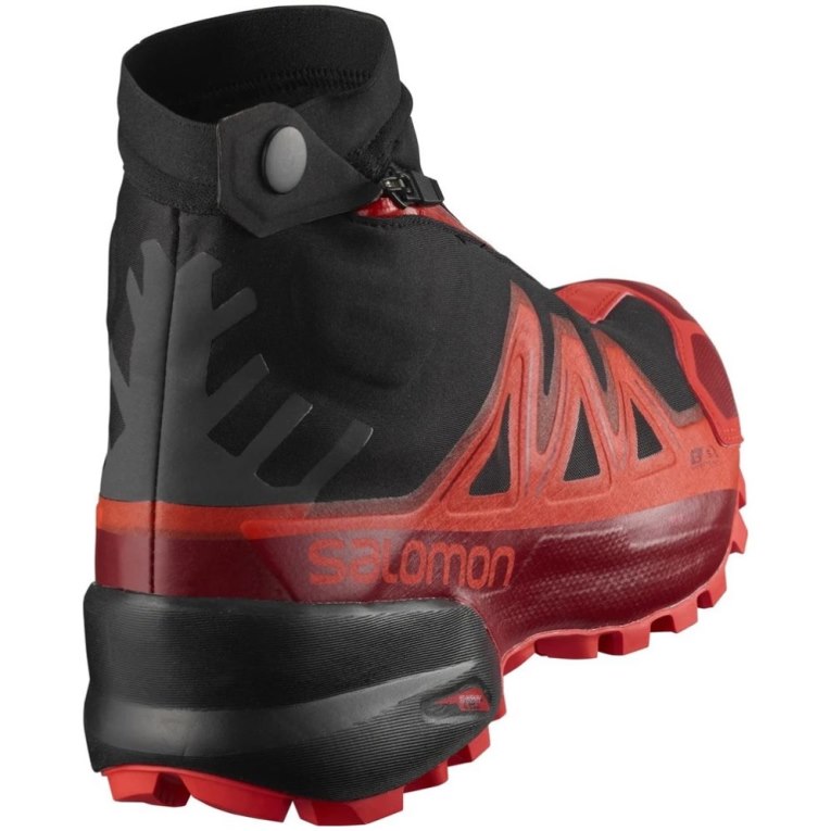 Sapatilhas Trail Running Salomon Snowspike CSWP Masculino Pretas Vermelhas | PT G42579